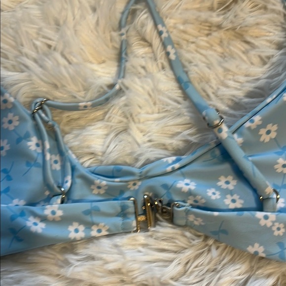 Ditsy Floral Bikini Top Blue - Picture 4 of 4